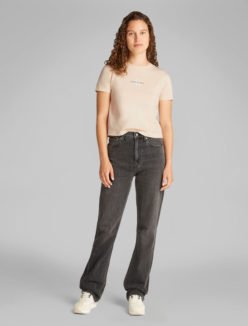 Calvin Klein Monologo Baby Kadın Bej T-Shirt Calvin Klein Monologo Baby Kadın Bej T-Shirt