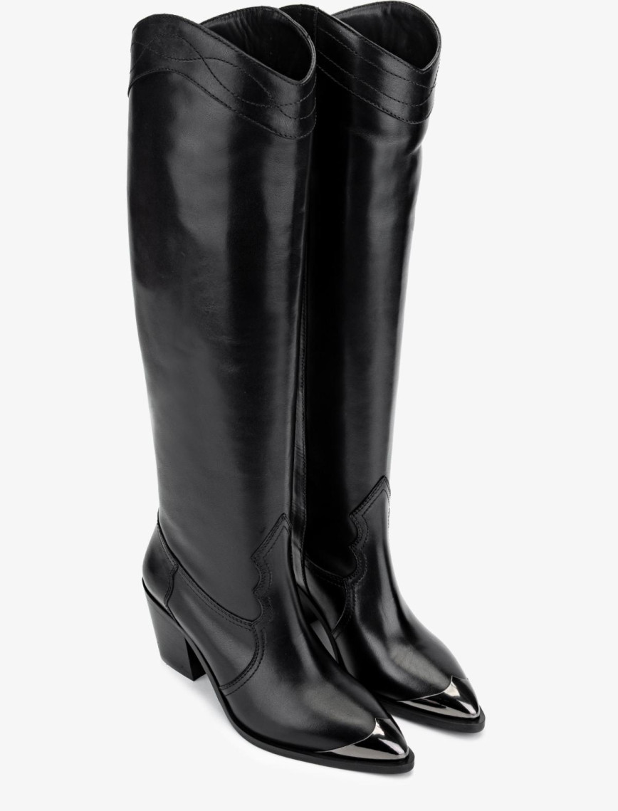 Valmenti Kadın Hakiki Deri Siyah Deri Casual Çizme Valmenti Kadın Hakiki Deri Siyah Deri Casual Çizme