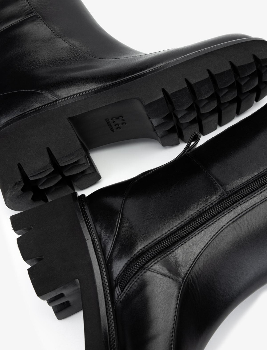 Valmenti Kadın Hakiki Deri Siyah Deri Casual Çizme Valmenti Kadın Hakiki Deri Siyah Deri Casual Çizme