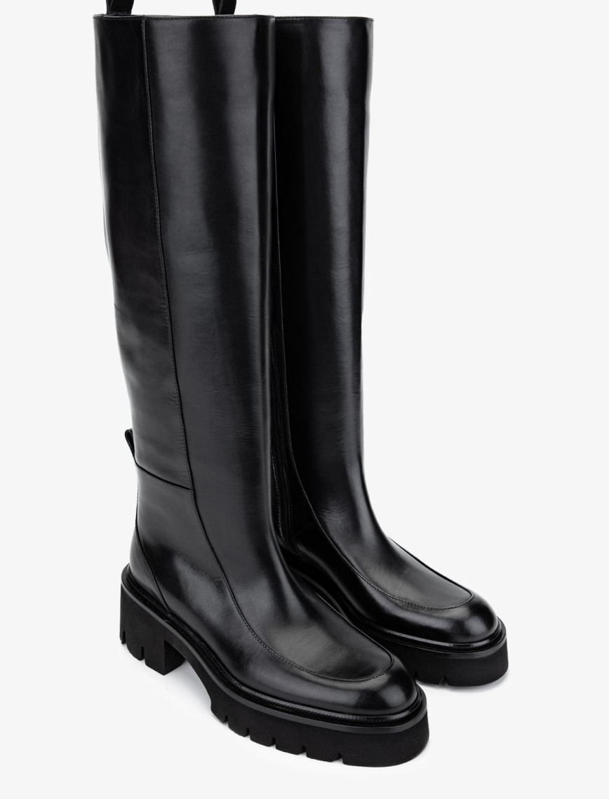 Valmenti Kadın Hakiki Deri Siyah Deri Casual Çizme Valmenti Kadın Hakiki Deri Siyah Deri Casual Çizme