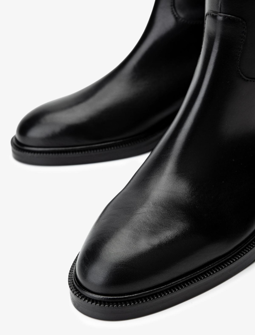 Valmenti Kadın Hakiki Deri Siyah Deri Casual Çizme Valmenti Kadın Hakiki Deri Siyah Deri Casual Çizme