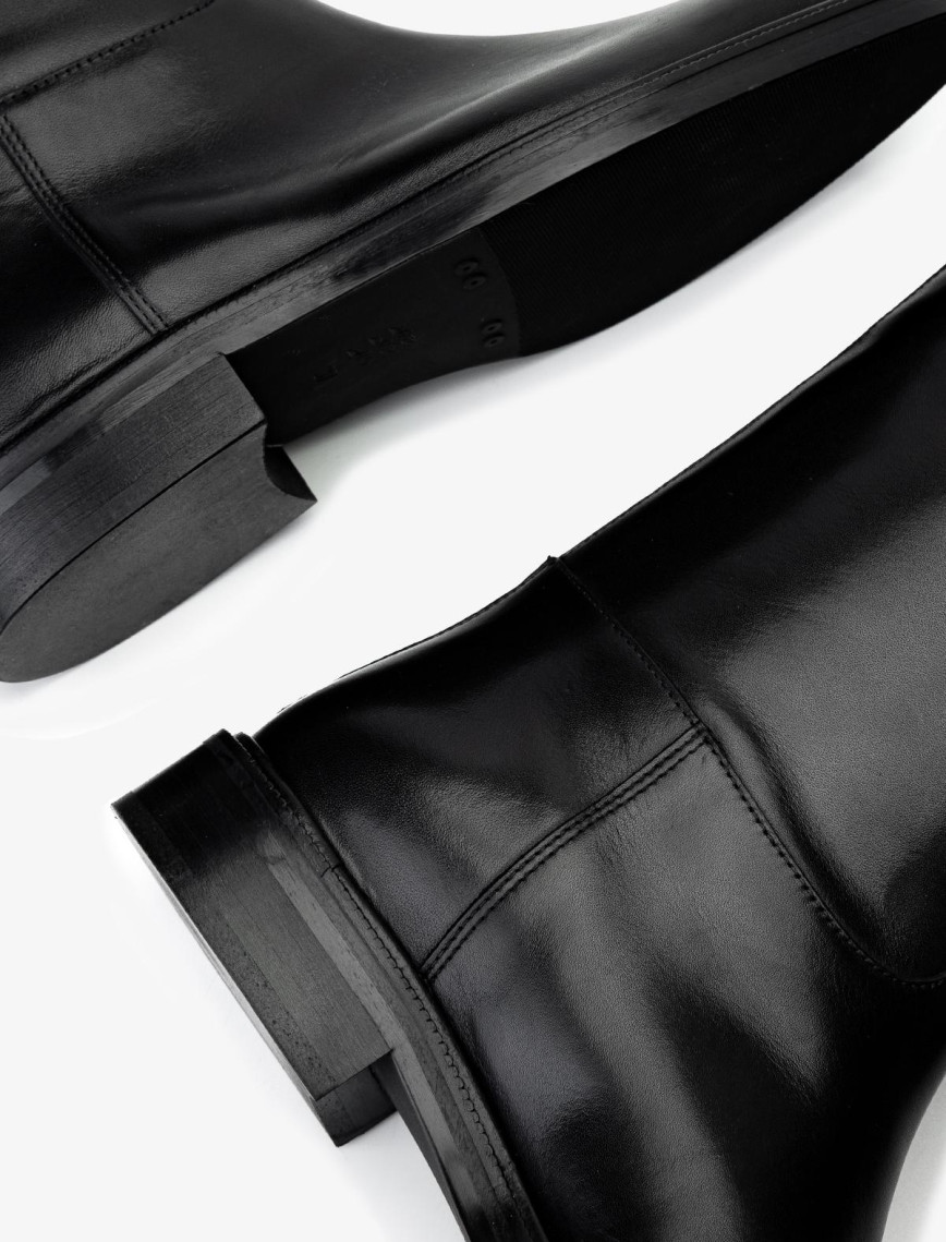 Valmenti Kadın Hakiki Deri Siyah Deri Casual Çizme Valmenti Kadın Hakiki Deri Siyah Deri Casual Çizme