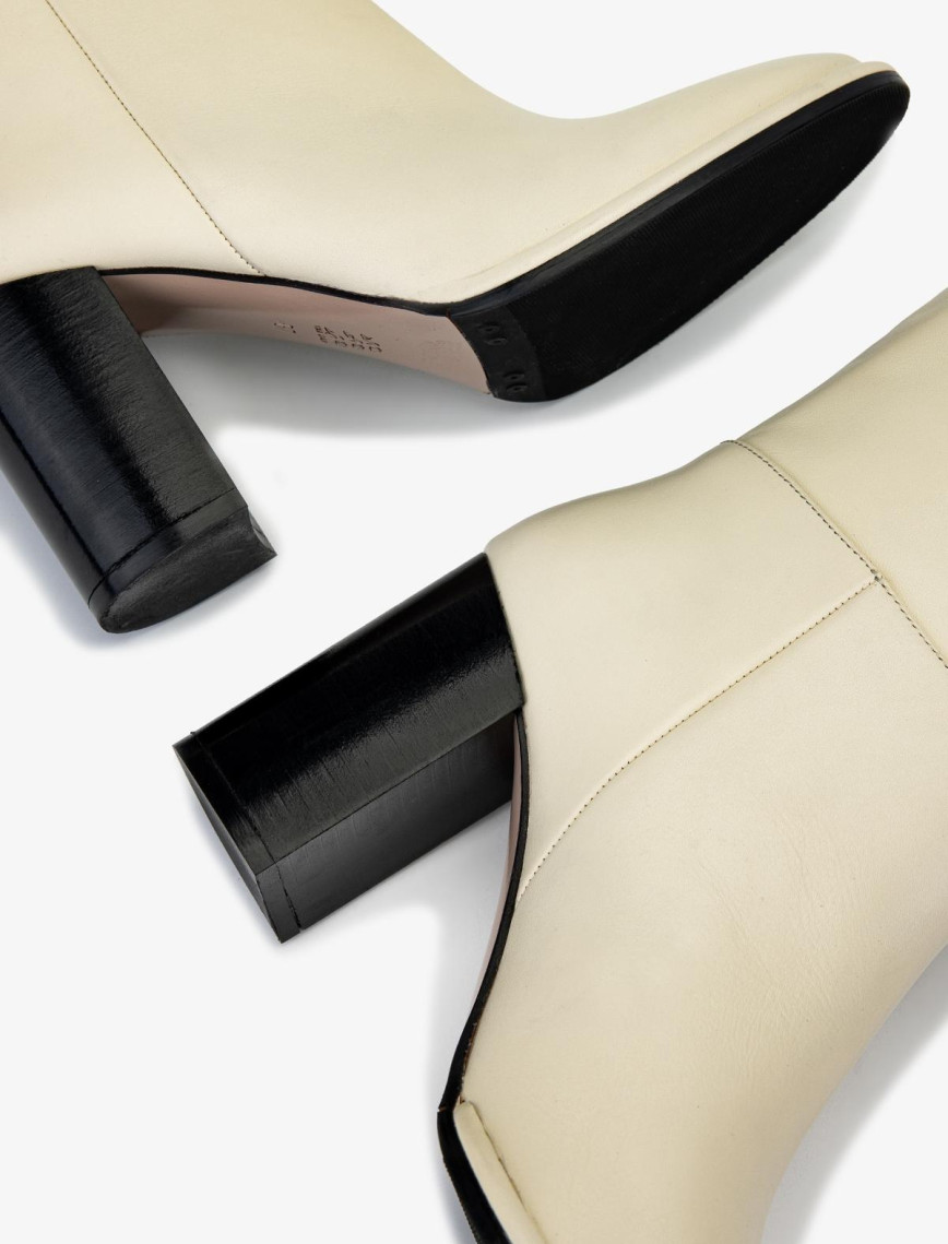 Valmenti Kadın Hakiki Deri Beyaz Casual Çizme