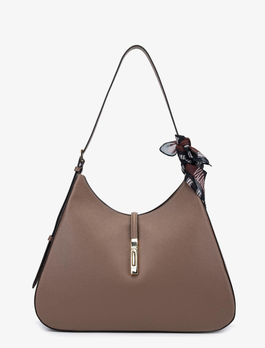 Valmenti Samty Kadın Gri Hakiki Deri Omuz Çanta