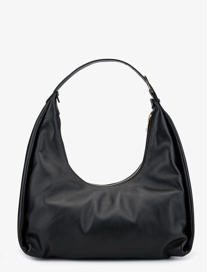 Valmenti Hakky Kadın Siyah Hakiki Deri Omuz Çanta