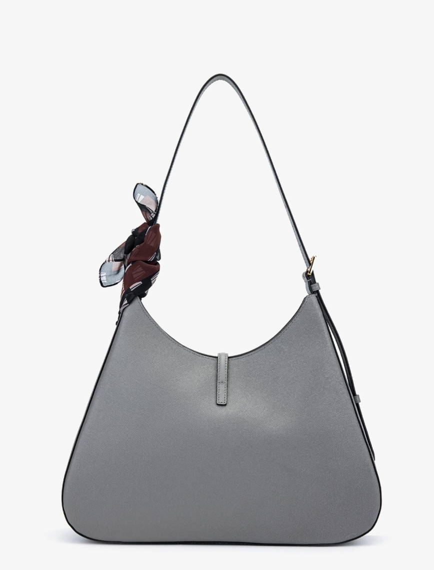 Valmenti Samty Kadın Gri Hakiki Deri Omuz Çanta