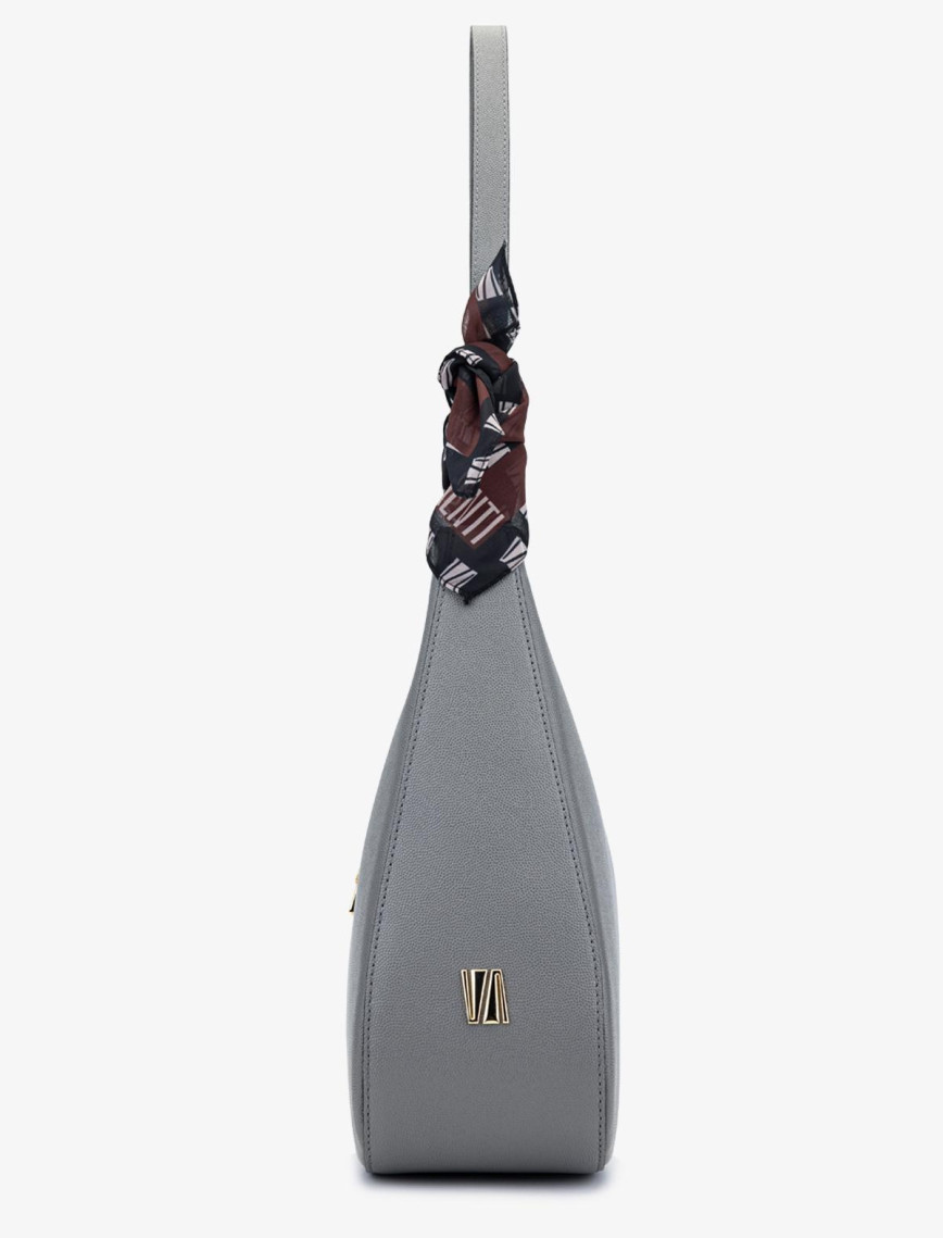 Valmenti Samty Kadın Gri Hakiki Deri Omuz Çanta