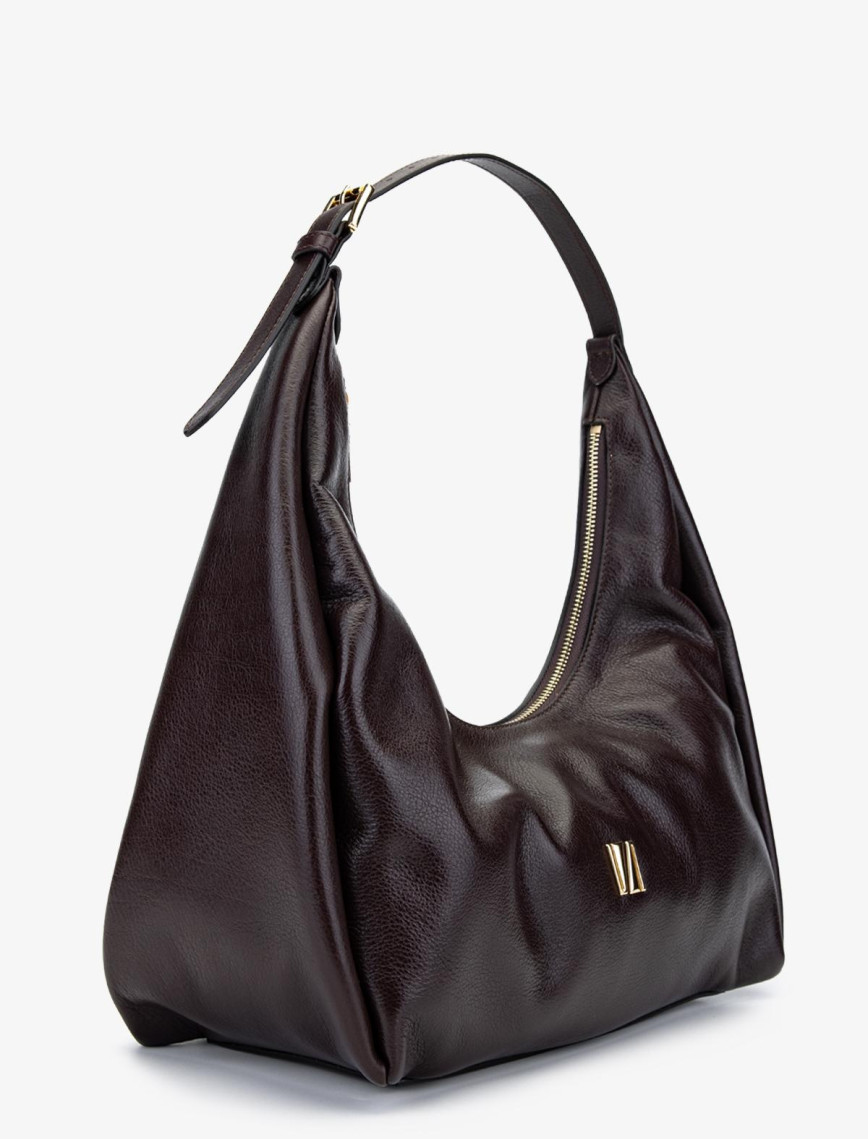 Valmenti Hakky Kadın Kahverengi Hakiki Deri Omuz Çanta