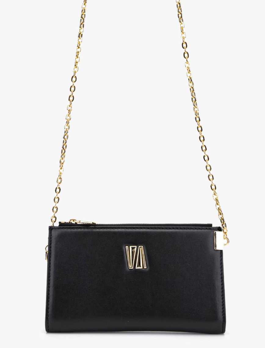 Valmenti Janti Kadın Siyah Hakiki Deri El Çantası