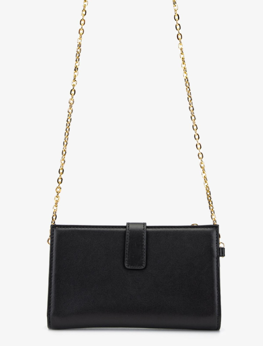 Valmenti Janti Kadın Siyah Hakiki Deri El Çantası