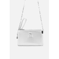 Valmenti Janti Kadın Gümüş Hakiki Deri El Çantası