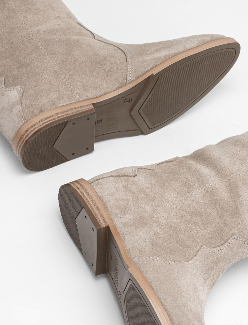 Valmenti Kadın Bej Süet Hakiki Deri Çizme Valmenti Kadın Bej Süet Hakiki Deri Çizme