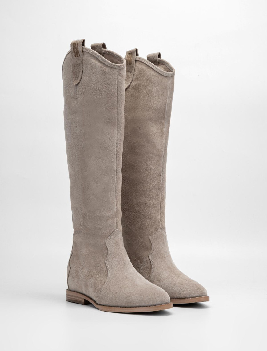 Valmenti Kadın Bej Süet Hakiki Deri Çizme Valmenti Kadın Bej Süet Hakiki Deri Çizme