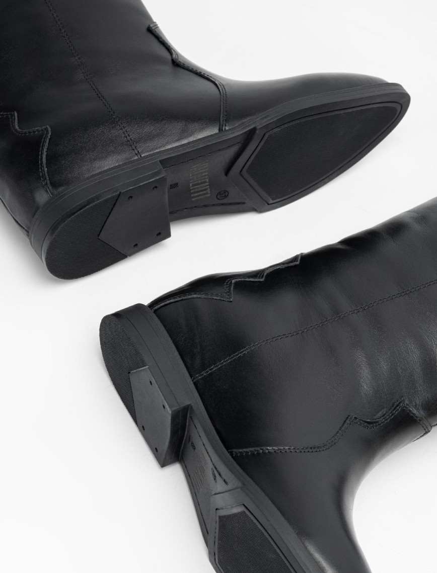 Valmenti Kadın Siyah Hakiki Deri Çizme Valmenti Kadın Siyah Hakiki Deri Çizme