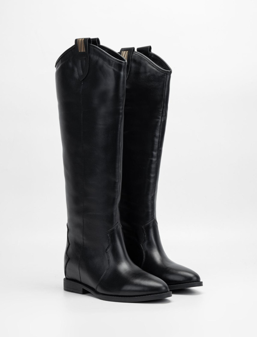 Valmenti Kadın Siyah Hakiki Deri Çizme Valmenti Kadın Siyah Hakiki Deri Çizme