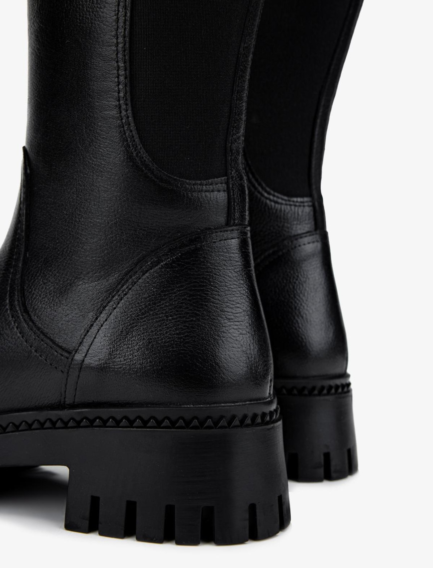 Valmenti Kadın Hakiki Deri Siyah Floter Casual Çizme Valmenti Kadın Hakiki Deri Siyah Floter Casual Çizme