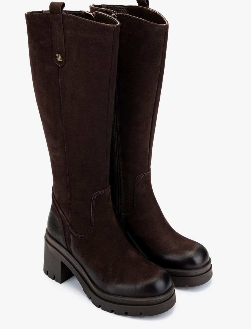 Valmenti Kadın Hakiki Deri Kahverengi Nubuk Casual Çizme Valmenti Kadın Hakiki Deri Kahverengi Nubuk Casual Çizme