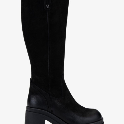 Valmenti Kadın Hakiki Deri Siyah Nubuk Casual Çizme Valmenti Kadın Hakiki Deri Siyah Nubuk Casual Çizme