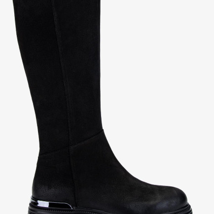 Valmenti Kadın Hakiki Deri Siyah Nubuk Casual Çizme Valmenti Kadın Hakiki Deri Siyah Nubuk Casual Çizme