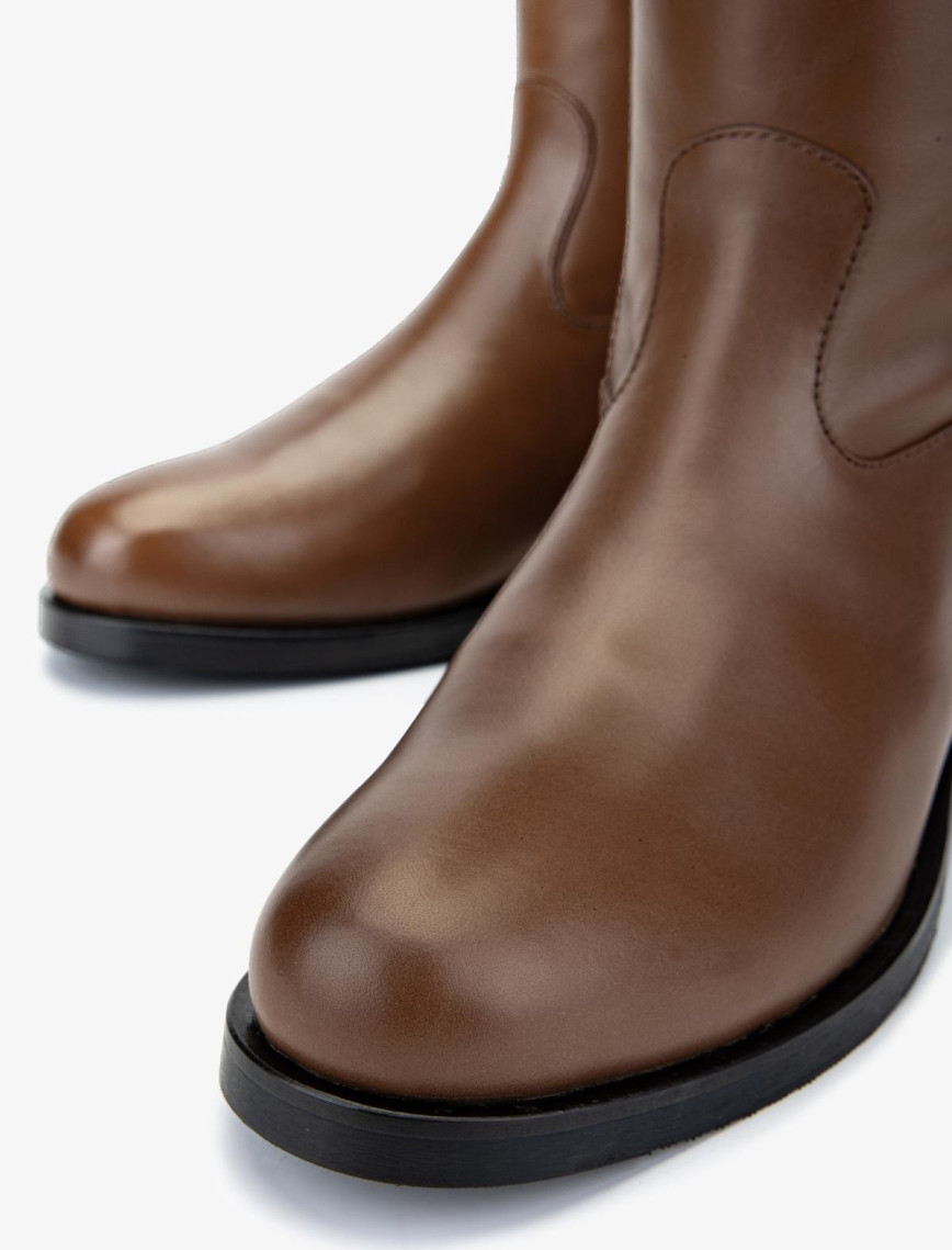 Valmenti Kadın Taba Deri Casual Çizme Valmenti Kadın Taba Deri Casual Çizme