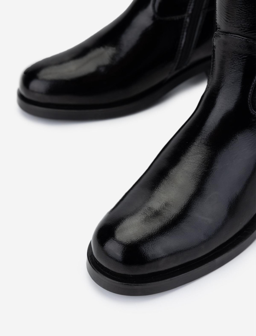 Valmenti Kadın Siyah Rugan Casual Çizme Valmenti Kadın Siyah Rugan Casual Çizme