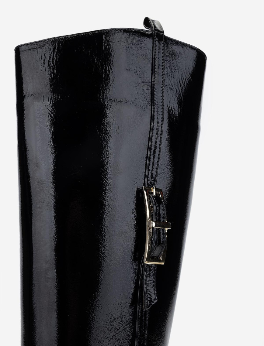 Valmenti Kadın Siyah Rugan Casual Çizme Valmenti Kadın Siyah Rugan Casual Çizme