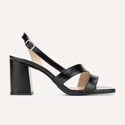 Valmenti Zayna Kadın Siyah Açma Hakiki Deri Sandalet