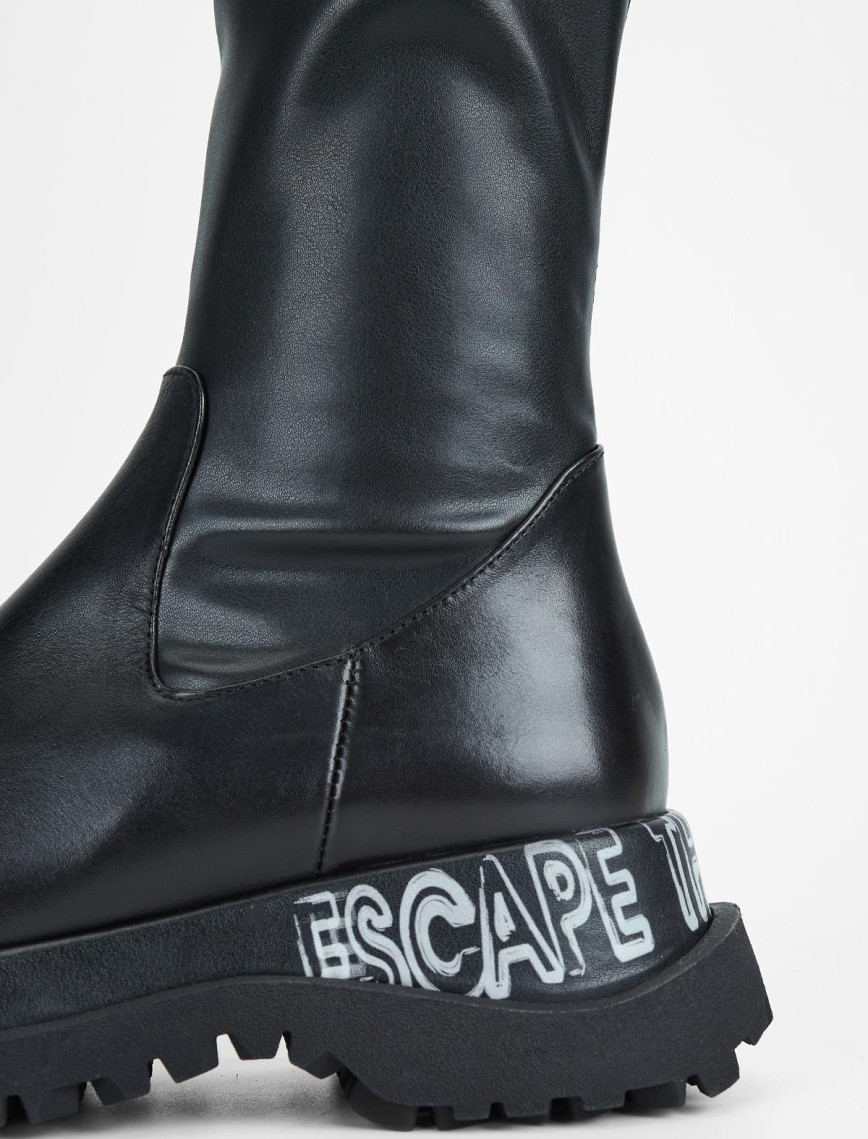 Valmenti Kadın Siyah Hakiki Deri Çizme Valmenti Kadın Siyah Hakiki Deri Çizme