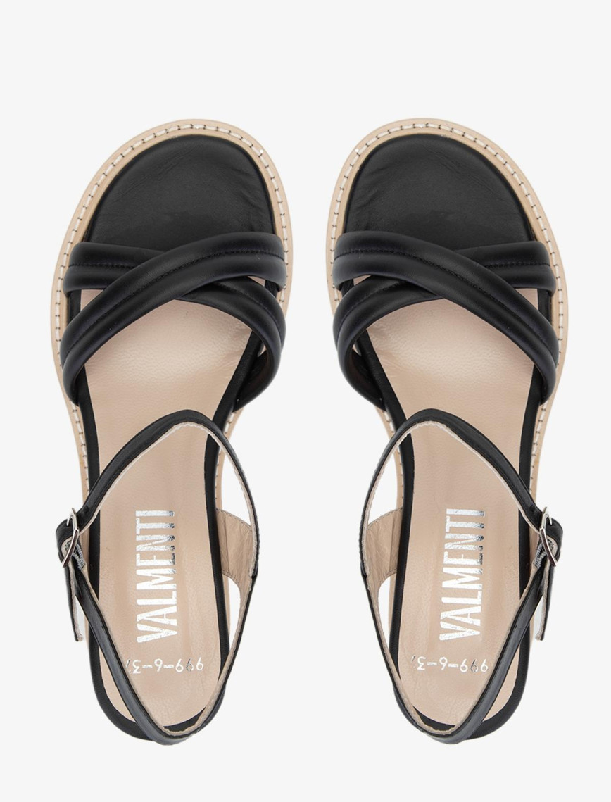 Valmenti Ottonya Kadın Siyah Hakiki Deri Sandalet Valmenti Ottonya Kadın Siyah Hakiki Deri Sandalet