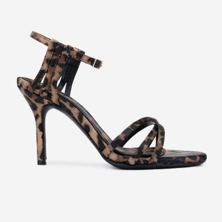Valmenti Zeno Kadın leopar Hakiki Deri Topuklu Sandalet