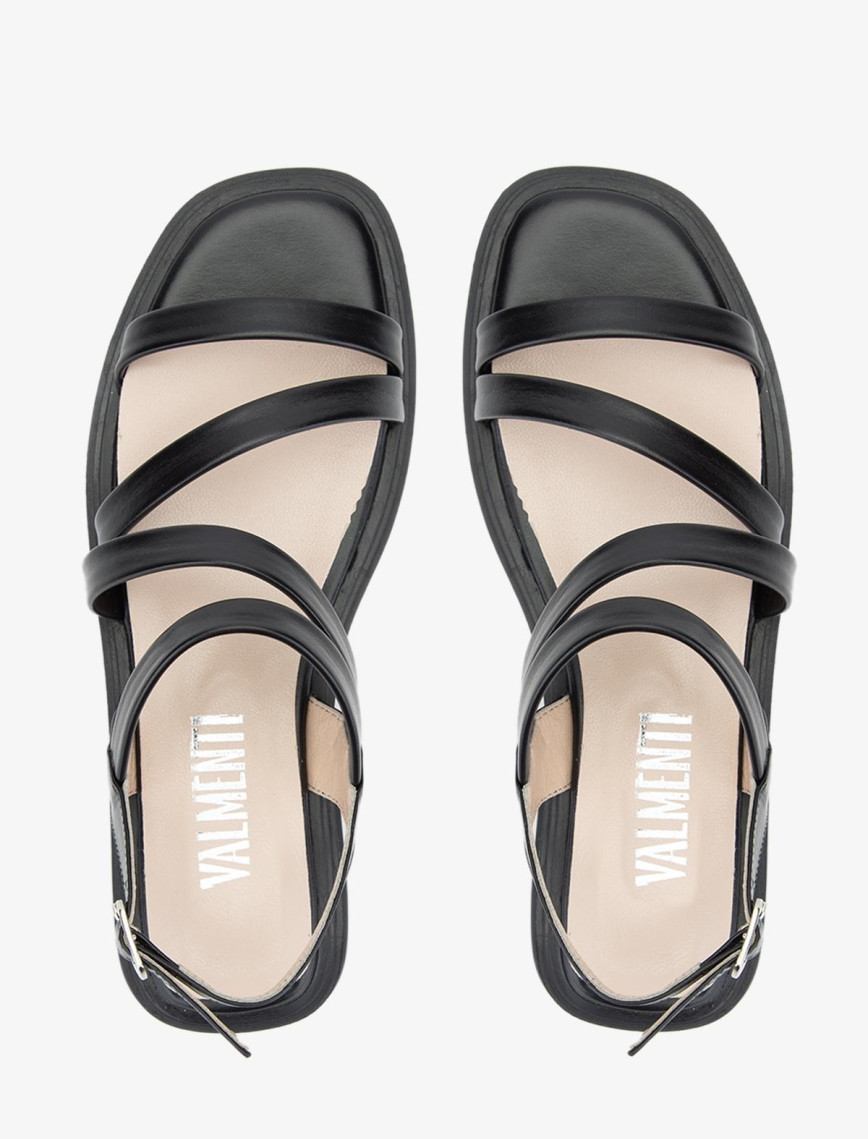 Valmenti Avıor Kadın Siyah Hakiki Deri Sandalet Valmenti Avıor Kadın Siyah Hakiki Deri Sandalet