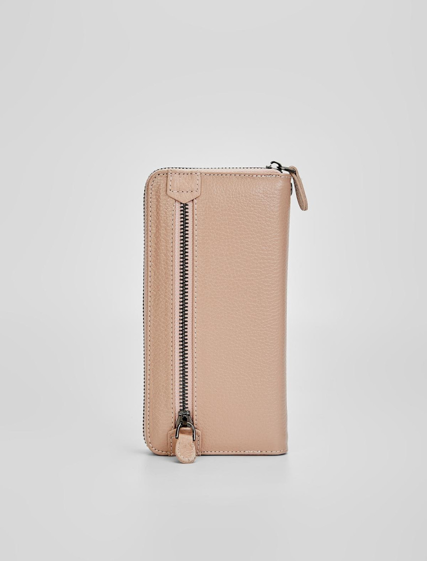 Valmenti Kadın Pudra Hakiki Deri Cuzdan,Kartlık,Anahtarlık