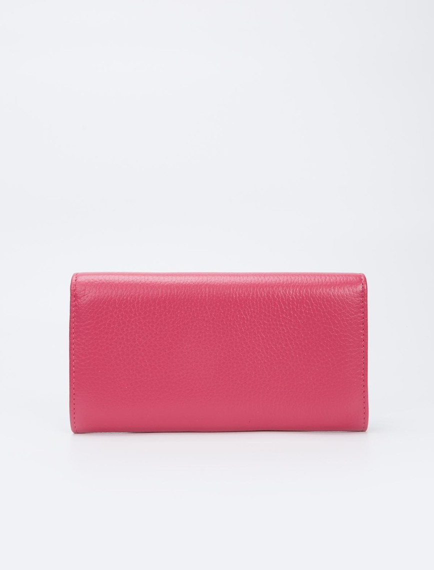 Valmenti Kadın Fuşya Hakiki Deri GÜNLÜK Cuzdan,Kartlık,Anahtarlık