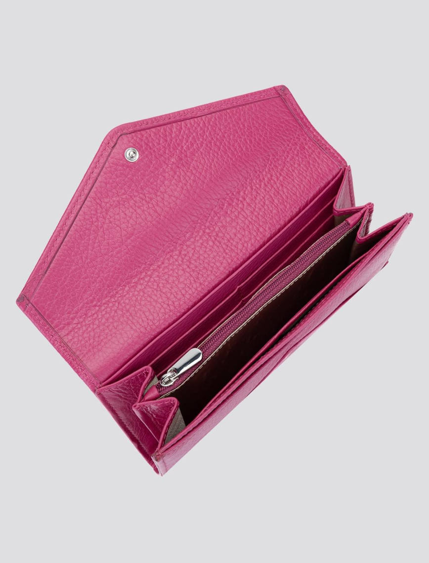 Valmenti Kadın Fuşya Hakiki Deri GÜNLÜK Cuzdan,Kartlık,Anahtarlık