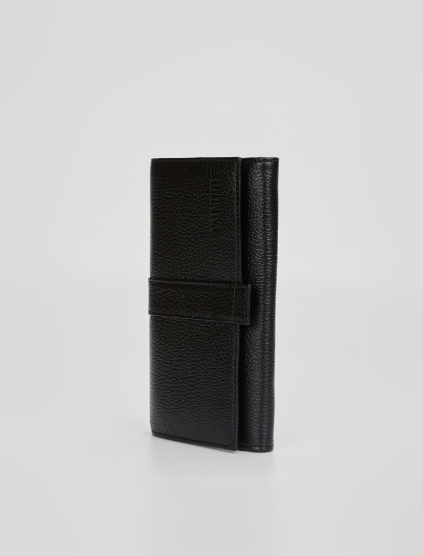 Valmenti Kadın Siyah Hakiki Deri Cuzdan,Kartlık,Anahtarlık