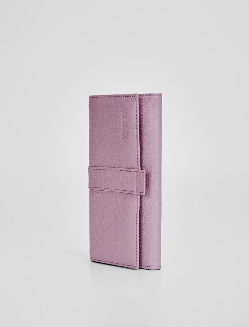 Valmenti Kadın Lila Hakiki Deri Cuzdan,Kartlık,Anahtarlık