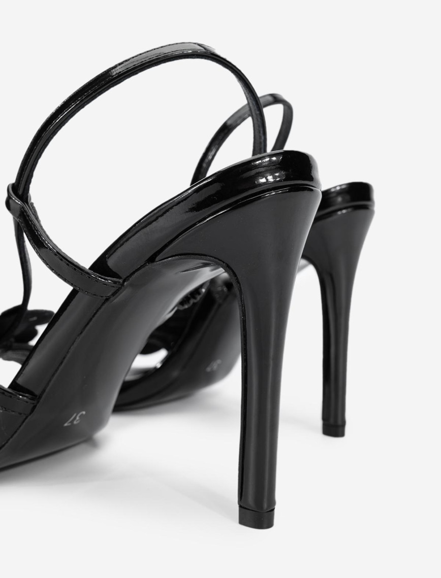 Valmenti Kadın Vegan Siyah Topuklu Sandalet Valmenti Kadın Vegan Siyah Topuklu Sandalet