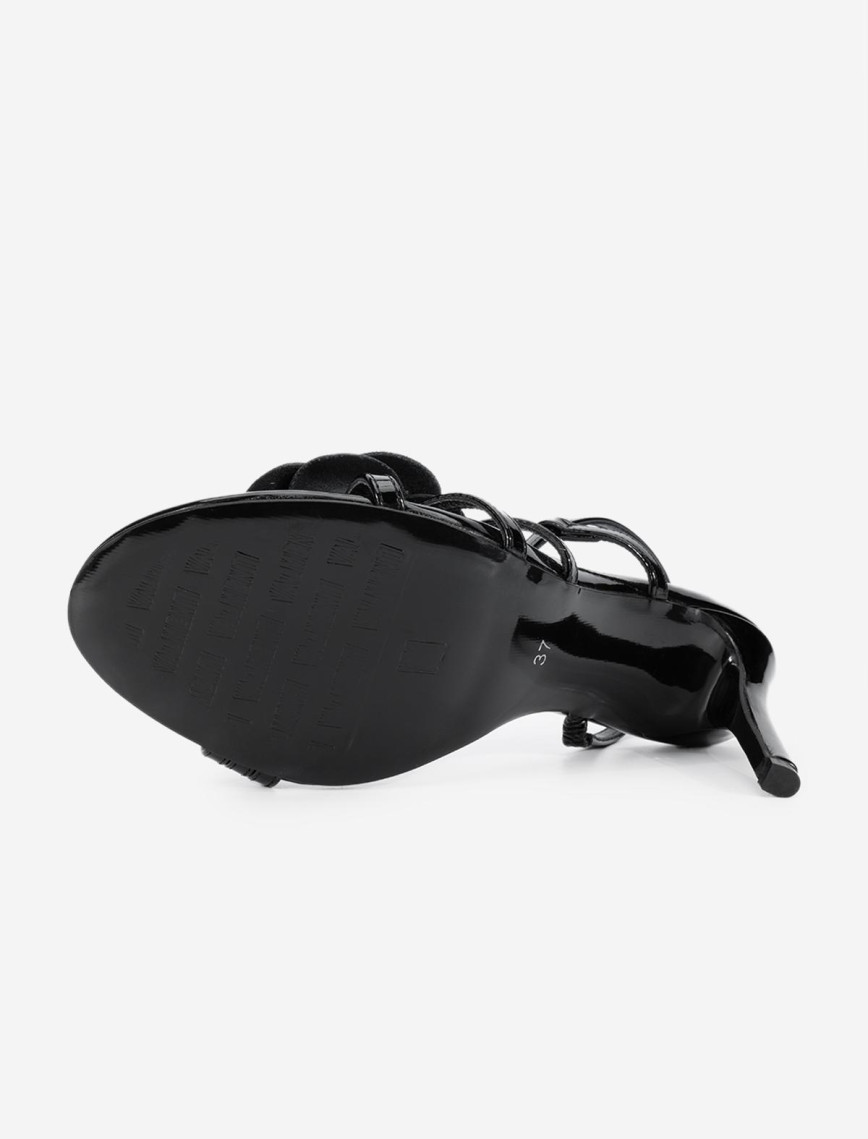 Valmenti Kadın Vegan Siyah Topuklu Sandalet Valmenti Kadın Vegan Siyah Topuklu Sandalet