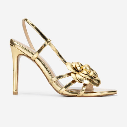 Valmenti Kadın Vegan Sarı Topuklu Sandalet