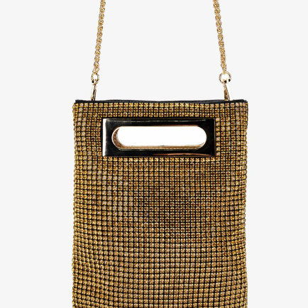 Valmenti Kadın Vegan Altın Omuz Çanta