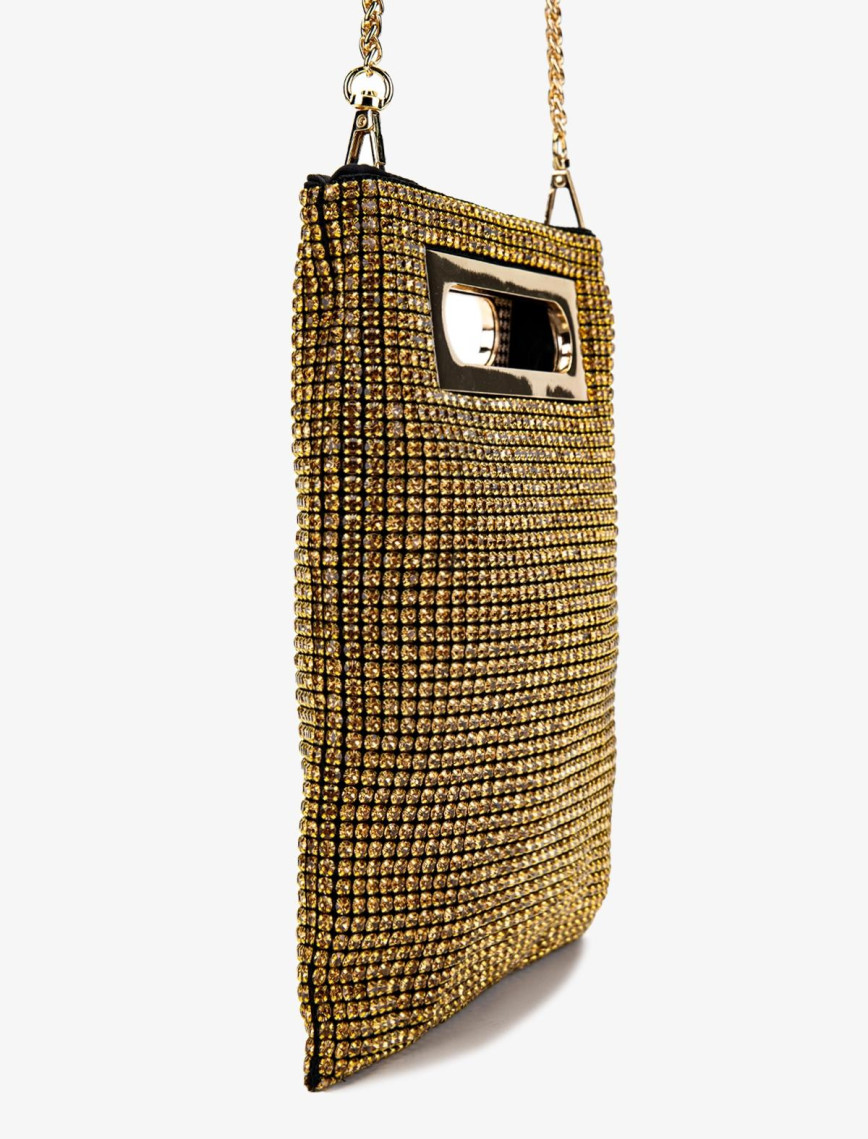 Valmenti Kadın Vegan Altın Omuz Çanta Valmenti Kadın Vegan Altın Omuz Çanta