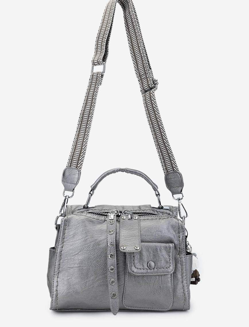 Valmenti Kadın Vegan Metalik Omuz Çanta