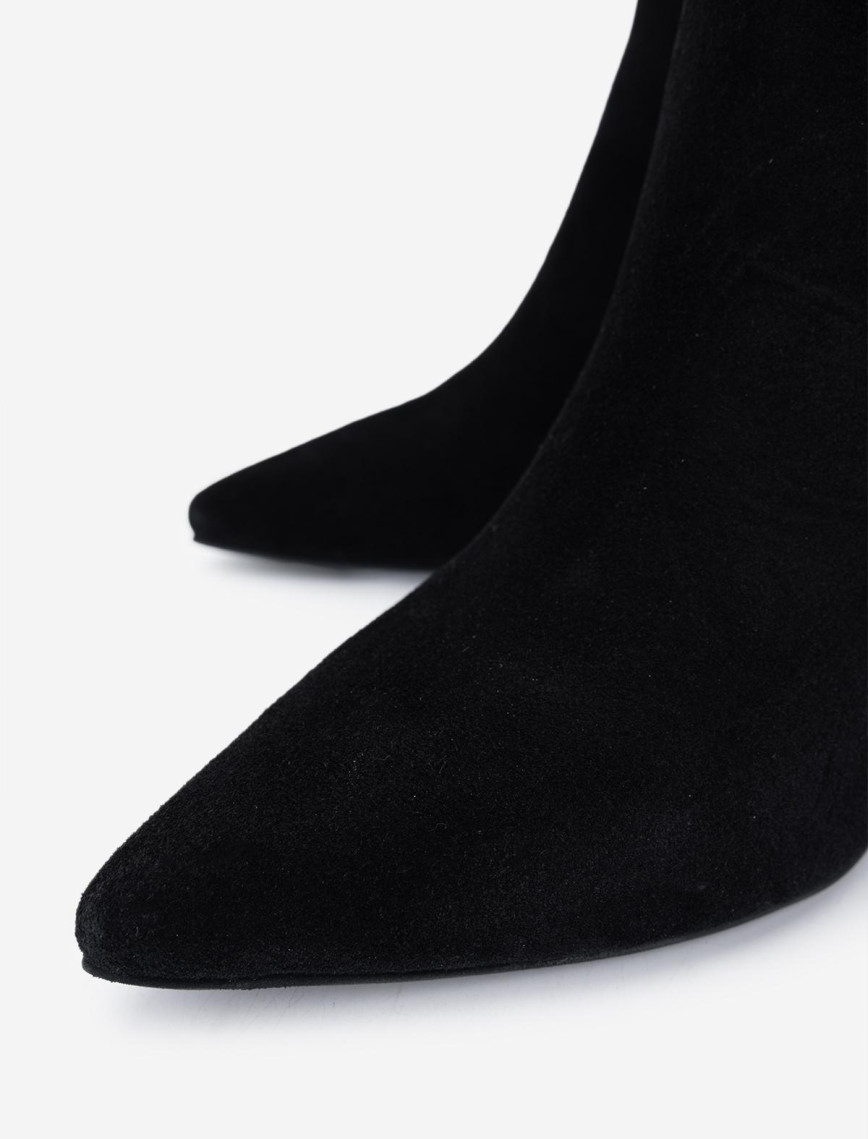 Valmenti Kadın . Siyah Süet Topuklu Çizme Valmenti Kadın . Siyah Süet Topuklu Çizme