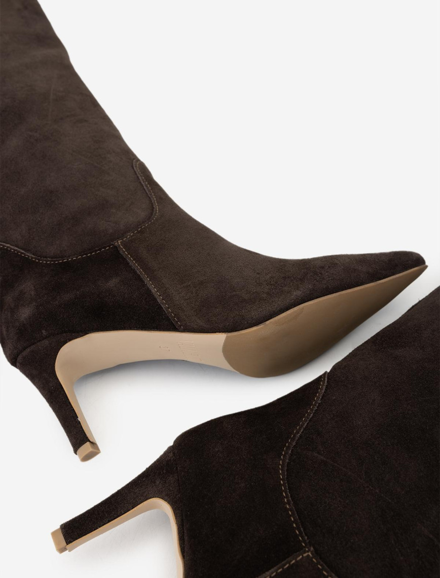 Valmenti Kadın Kahverengi Süet Topuklu Çizme Valmenti Kadın Kahverengi Süet Topuklu Çizme