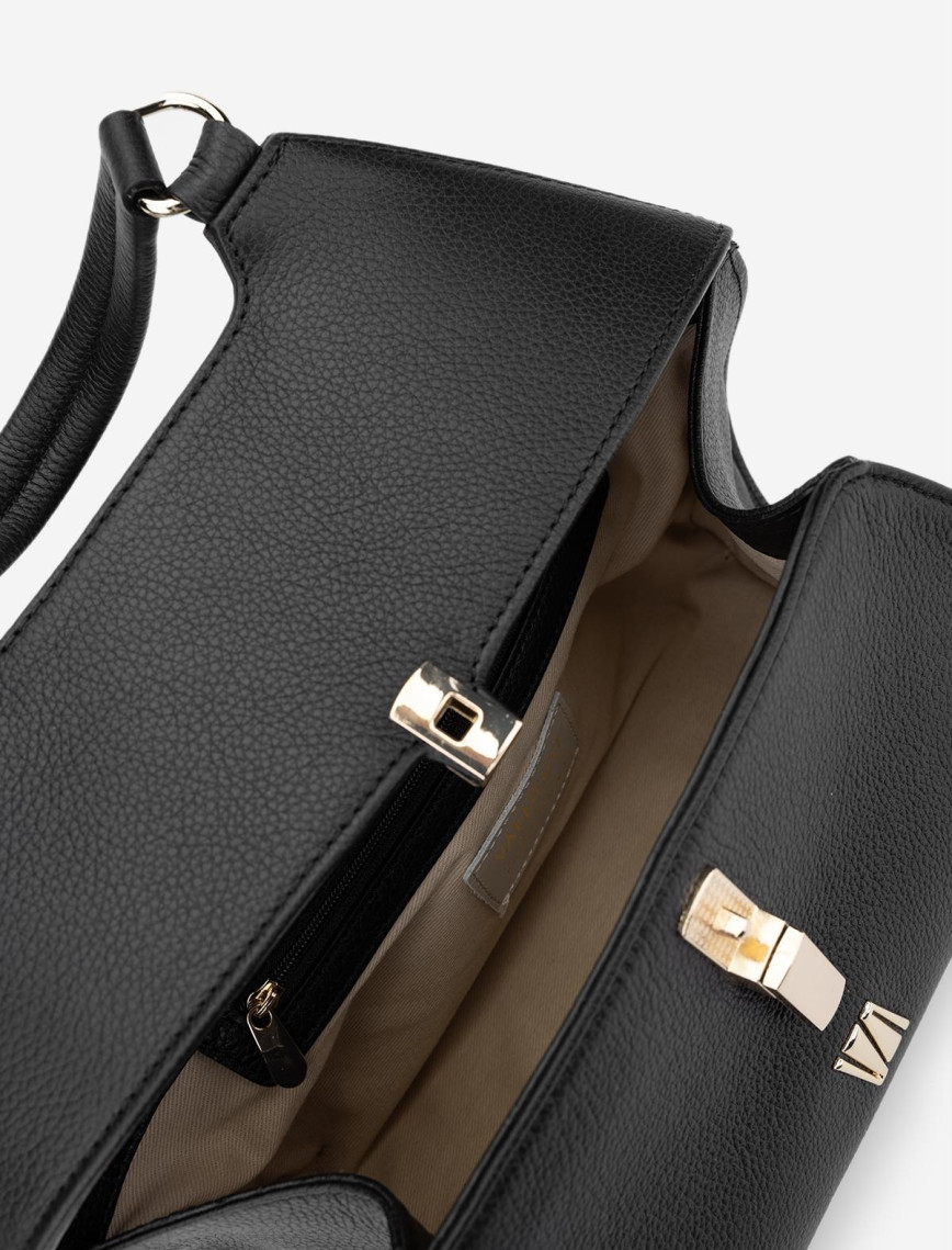 Valmenti Azra Kadın Siyah Floter Hakiki Deri Kol Çantası Valmenti Azra Kadın Siyah Floter Hakiki Deri Kol Çantası