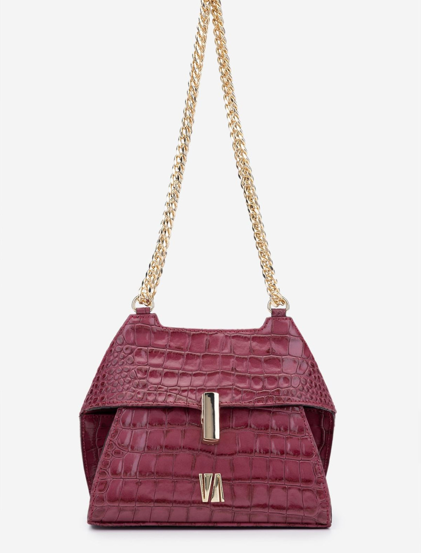 Valmenti Samsa Kadın Fuşya Hakiki Deri Omuz Çanta