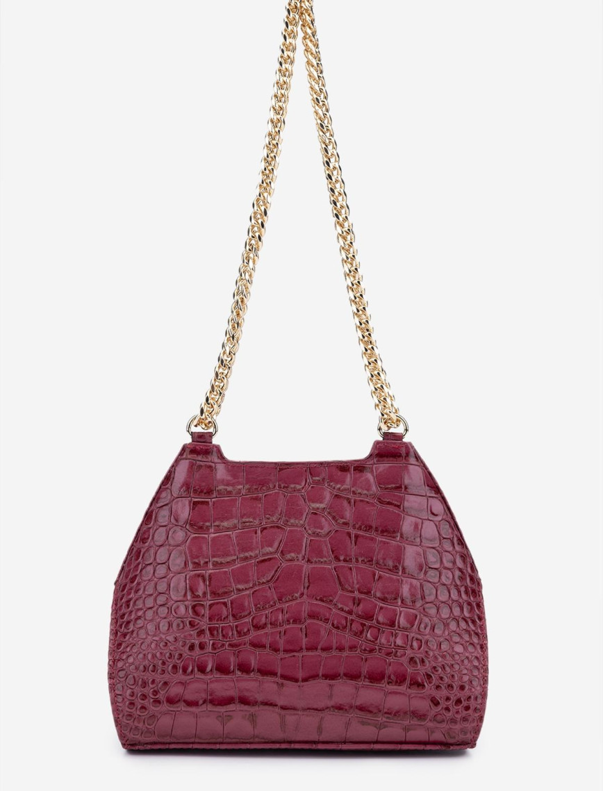 Valmenti Samsa Kadın Fuşya Hakiki Deri Omuz Çanta