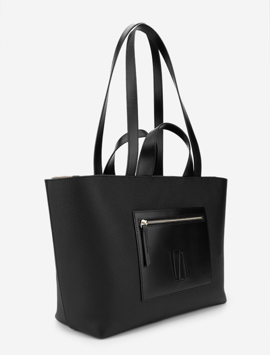 Valmenti Cool Kadın Siyah/Siyah Hakiki Deri Kol Çantası Valmenti Cool Kadın Siyah/Siyah Hakiki Deri Kol Çantası