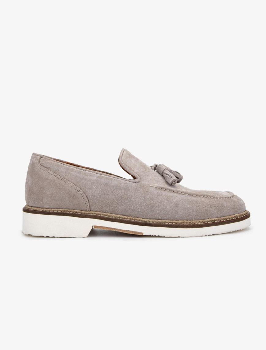 Valmenti Hint Erkek Lacivert Süet Hakiki Deri Loafer Ayakkabı