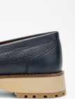 Valmenti Erkek Lacivert Floter Hakiki Deri Loafer Ayakkabı